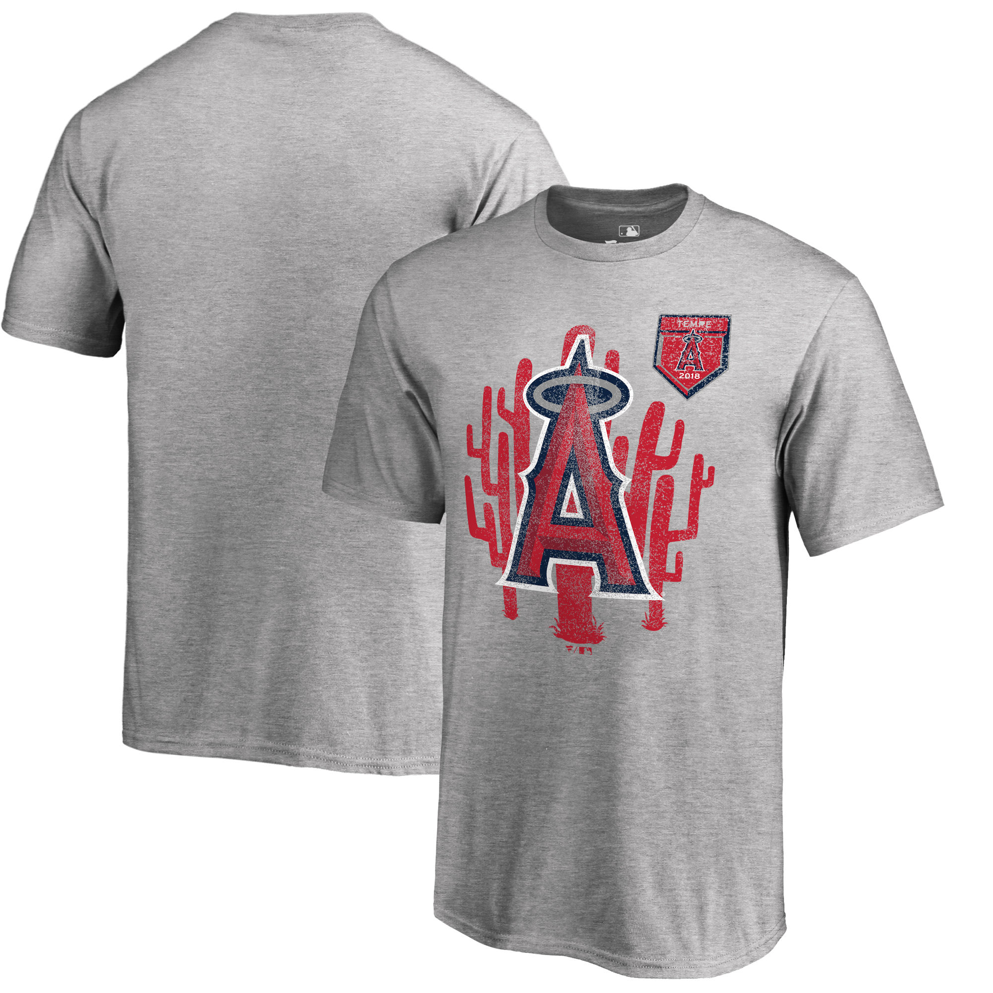 Men's Los Angeles Angels Fanatics Branded 2018 Spring Training Vintage Team Specific T-Shirt – Heathered Gray